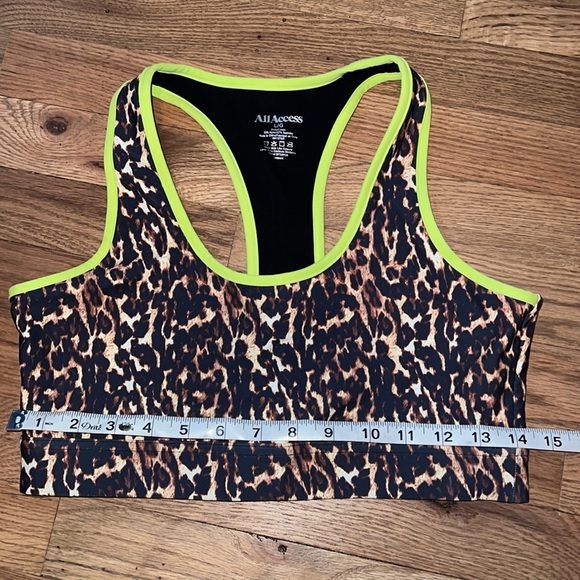 All Access Front Row Bra Leopard Neon Size L - Picture 4 of 6
